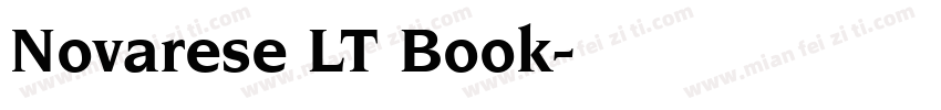 Novarese LT Book字体转换